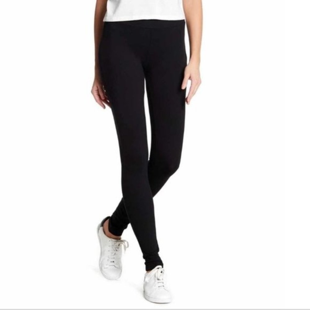 Abound jet black nylon spandex leggings size XS